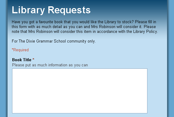 Requests Form